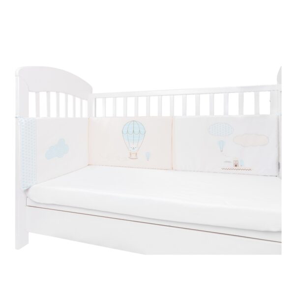 Kikkaboo Nestchen my Home Babybett 140 x 70 cm Bettumrandung 210 cm Baumwolle hellblau