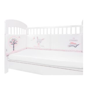 Kikkaboo Nestchen my Home Babybett 140 x 70 cm Bettumrandung 210 cm Baumwolle pink