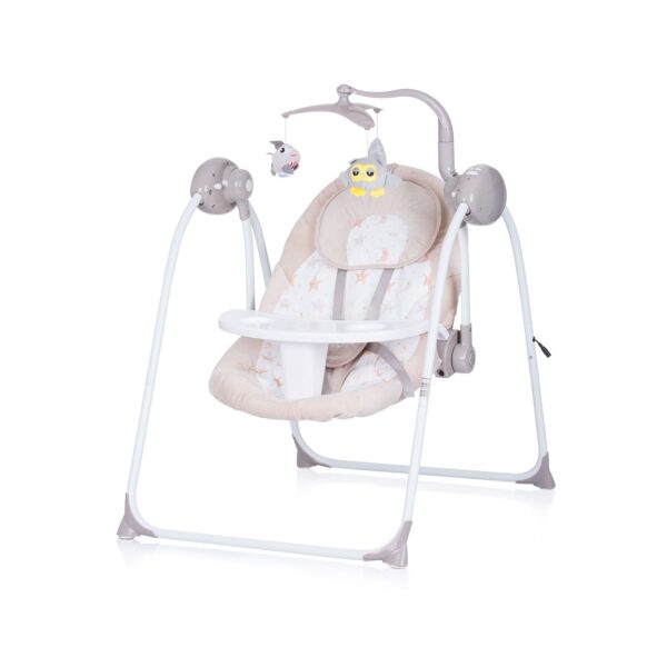 Chipolino Babywippe Nux klappbar Musik Schwingfunktion Fernbedienung Spielbogen beige