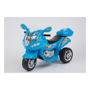 Chipolino Kinder Elektromotorrad V Sport Musik Licht Aufbewahrungsbox bis 3 km/h blau