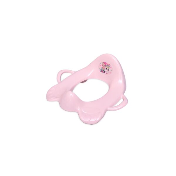 Lorelli Toilettenaufsatz Toilettensitz mit Griffe Spritzschutz ergonomische Form pink