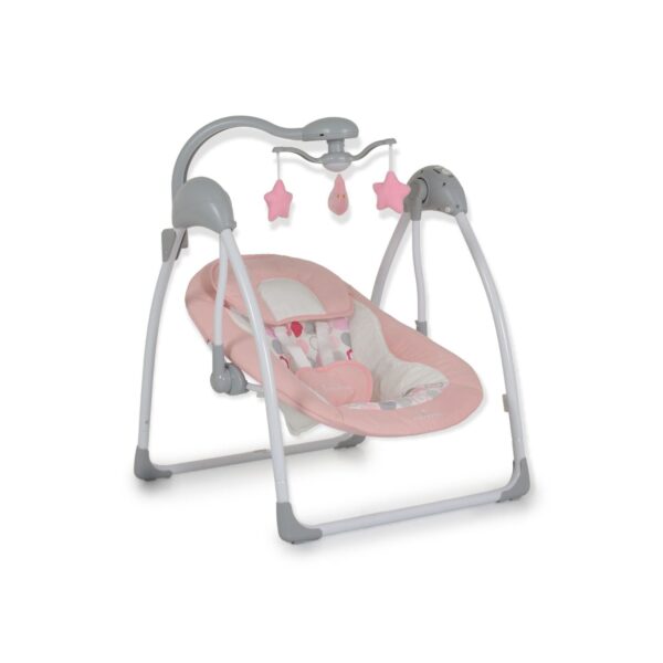 Cangaroo Babywippe elektrisch Jessica Spielbogen Musikfunktion Schaukelfunktion rosa