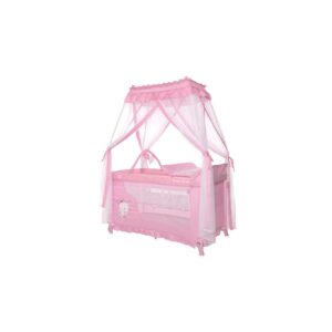 Lorelli Reisebett Magic Sleep 2 Ebenen Baldachin Mobile Wickelauflage faltbar pink