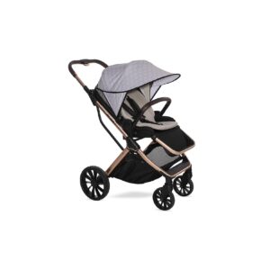 Lorelli Kinderwagen Sonnenschutz Universal UV-Schutz Schutz vor Sonne Staub Wind grau hellgrau