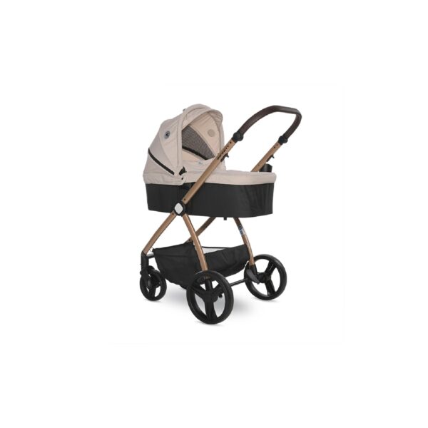 Lorelli Kombikinderwagen Infinity 3 in 1 Babyschale Babywanne Sportsitz bis 22kg beige schwarz