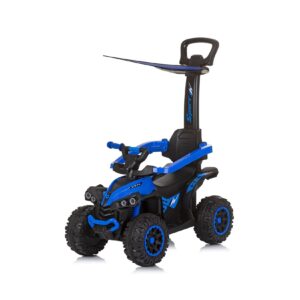 Chipolino Kinder Rutschauto ATV Sonnendach Schiebegriff Musikfunktion bis 23 kg blau