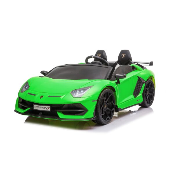 Kikkaboo Kinder Elektroauto Lamborghini Aventador SVJ SP Fernbedienung MP3 USB grün