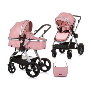 Chipolino Kombikinderwagen Havana 2 in 1 faltbar Tragetasche Sportsitz bis 22 kg pink