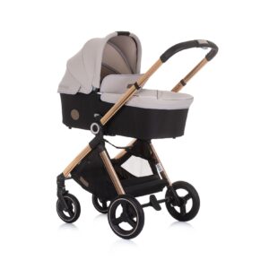 Chipolino Kinderwagen Elite 3 in 1 i-Size Babyschale Sportsitz Babywanne Tasche beige