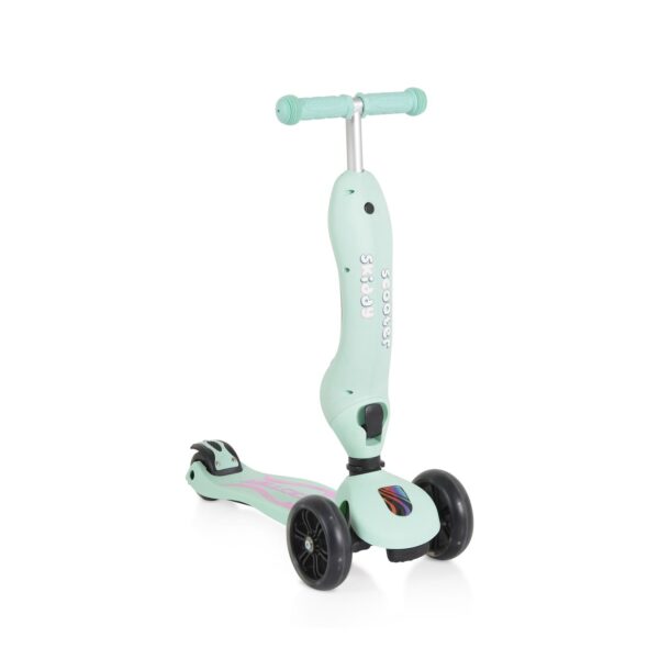 Byox Kinderroller Skiddy 2 in 1 Laufrad Lenkerhöhe verstellbar Hinterradbremse grün