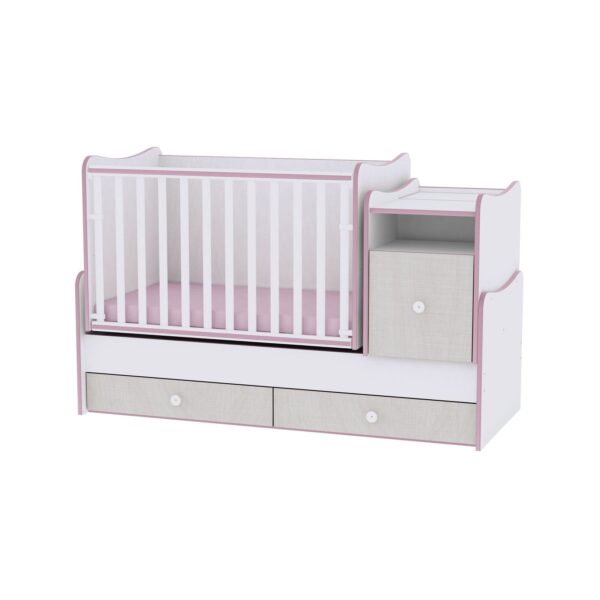 Lorelli Babybett Trend Plus NEW Schaukelfunktion Jugendbett Kommode Schreibtisch rosa