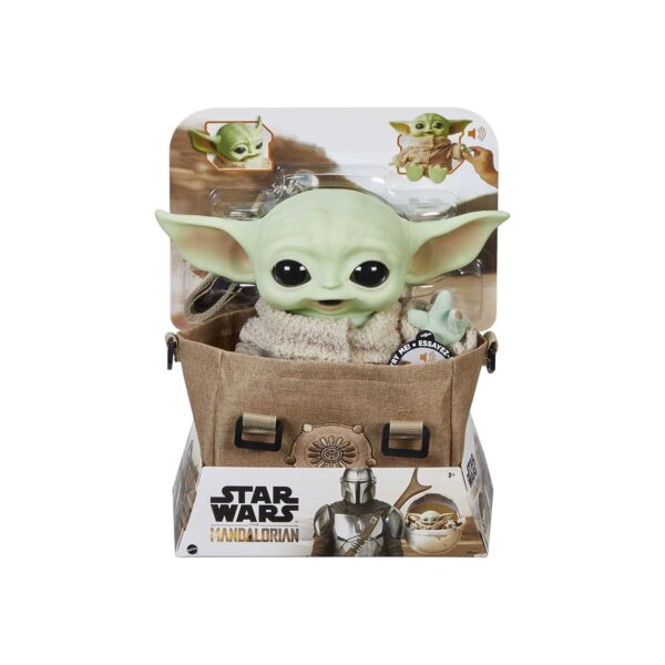 Mattel HBX33 - Disney - Star Wars - The Mandalorian - Baby Yoda mit Tragetasche und Sound