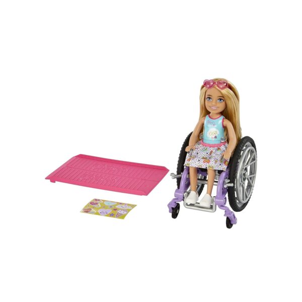 Mattel HGP29 - Barbie - Chelsea - Puppe mit Rollstuhl und Rampe