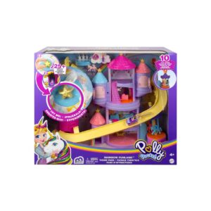 Mattel GYK44 - Polly Pocket - Regenbogen-Einhornspaß Freizeitpark (HBT13)