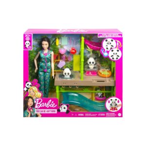 Mattel HKT77 - Barbie - You can be anything - Panda Pflegestation mit Zubehör