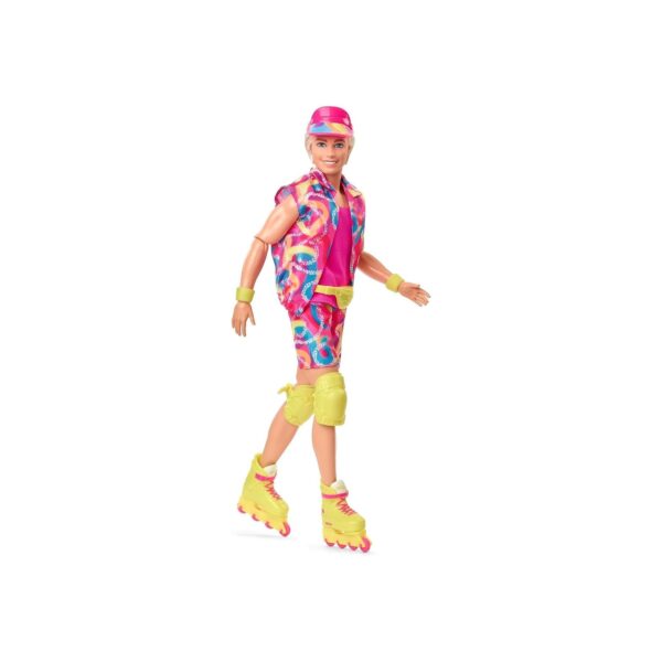 Mattel HRF28 - Barbie - The Movie - Ken im Retro Inlineskating-Outfit inkl. Inlineskates