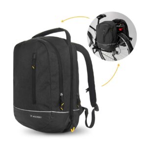 Wozinsky Fahrradtasche Doppelrucksack 2in1 30l schwarz (WBB30BK)