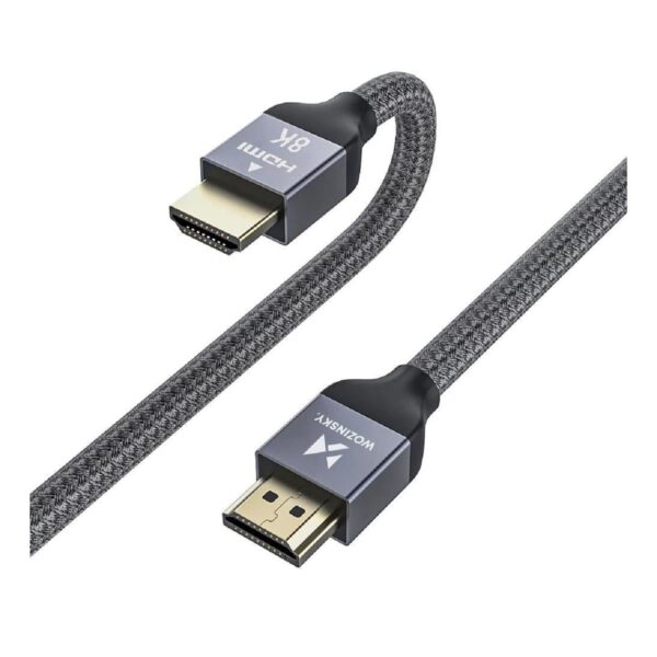 Wozinsky Kabel HDMI 2.1 8K 60 Hz 48 Gbps / 4K 120 Hz / 2K 144 Hz Silber 1m