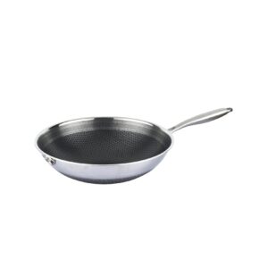 Wok Pfanne Edelstahl Wabenstruktur Ø32cm Induktion Anti Haft Kratzfest