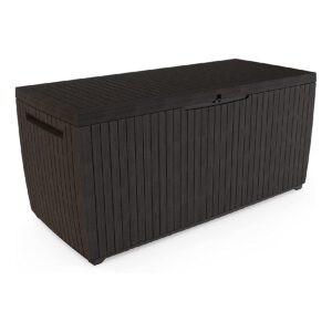 Keter Kissenbox Sitztruhe Gartenbox Springwood braun