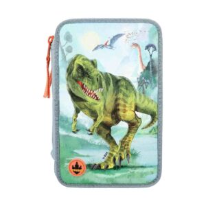 Depesche 3-Fach Federtasche LED T-Rex Dino World 20 x 13 cm