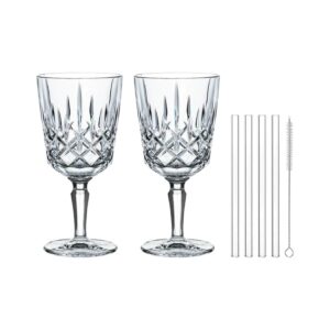 Nachtmann Cocktailgläser mit Glastrinkhalmen Noblesse 355 ml 2er Set