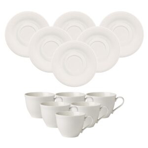 like. by Villeroy & Boch Kaffeetassen mit Untertassen Color Loop 250 ml 6er Set