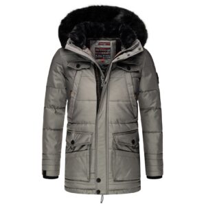 NAVAHOO Herren stylischer Winterjacke Wintermantel mit abnehmbarer Kapuze Luaan