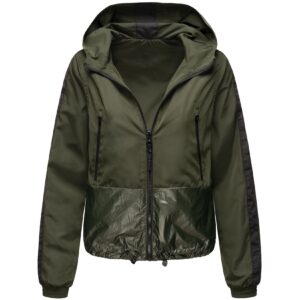 NAVAHOO Damen Ultraleichte Wendejacke 2-in-1 Übergangsjacke mit Kapuze Sunitaa