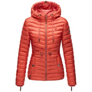 MARIKOO Damen Designer Outdoorjacke Steppjacke mit Kapuze Aniyaa