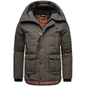 STONE HARBOUR Herren Stylische Outdoorjacke Winterjacke mit Teddyfell Innenfutter Admaroo