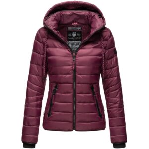 NAVAHOO Damen Steppjacke leichte Übergangsjacke mit Kapuze Lulana