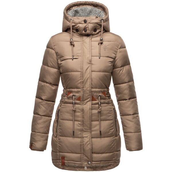 NAVAHOO Damen Steppmantel Stylischer Winterparka mit abnehmbarer Kapuze Daliee