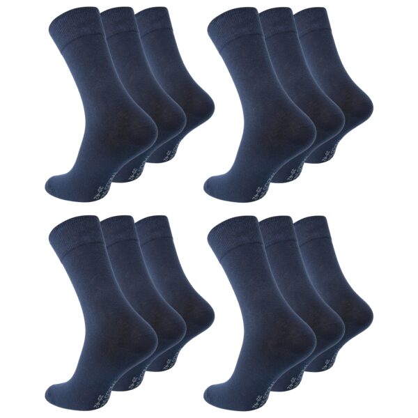 Paolo Renzo® Business Socken 12 Paar - Größe 39/42 - Marineblau