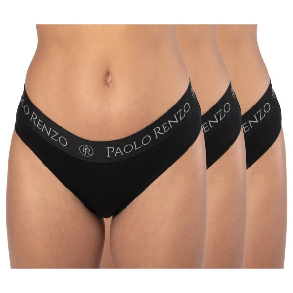 Paolo Renzo® Damen Baumwoll Slip SPORT LINE 6 Paar - Größe L - Grau