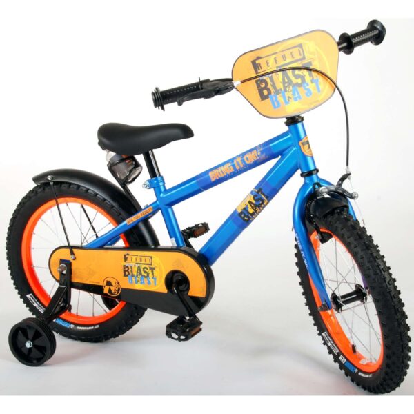 TPFSports NERF Kinderfahrrad - Jungen - 16 Zoll - Rücktritt + Handbremse - Satinblau