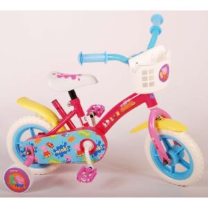 TPFSports Peppa Pig Kinderfahrrad - Mädchen - 10 Zoll - Fester Gang - Pink/Blau