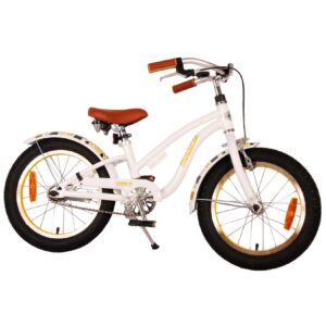 TPFSports Miracle Cruiser Kinderfahrrad - Mädchen - 16 Zoll - Rücktritt + Handbremse - Weiß