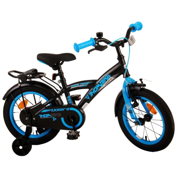 TPFSports Thombike Kinderfahrrad - Jungen - 14 Zoll - Rücktritt + Handbremse - Schwarz/Orange