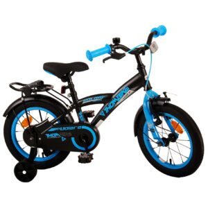 TPFSports Thombike Kinderfahrrad - Jungen - 14 Zoll - Rücktritt + Handbremse - Schwarz/Rot