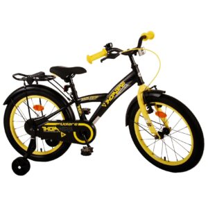 TPFSports Thombike Kinderfahrrad - Jungen - 18 Zoll - Rücktritt + Handbremse - Schwarz Gelb