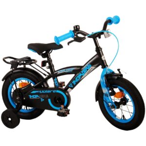 TPFSports Thombike Kinderfahrrad - Jungen - 12 Zoll - 2 Handbremsen - Schwarz/Grün