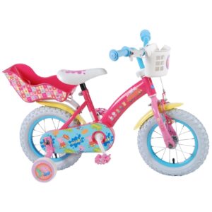 TPFSports Peppa Pig Kinderfahrrad - Mädchen - 12 Zoll - Rücktritt + Handbremse - Pink