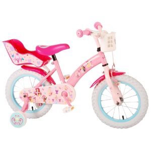 TPFSports Disney Princess Kinderfahrrad - Mädchen - 14 Zoll - Rücktritt + Handbremse - Pink