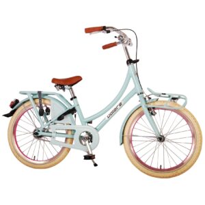 TPFSports Classic Oma Kinderfahrrad - Mädchen - 20 Zoll - Rücktritt + Handbremse - Hellblau