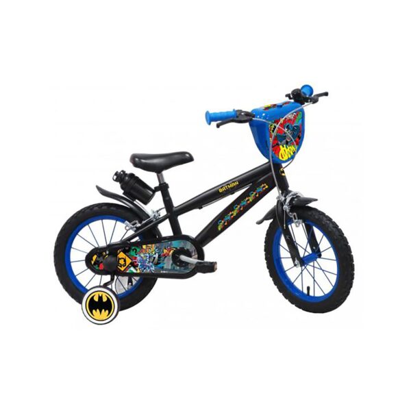 TPFSports DC Batman Kinderfahrrad - Jungen - 14 Zoll - 2 Handbremsen - Schwarz