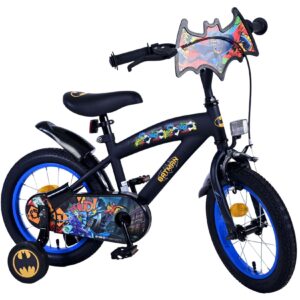 TPFSports DC Batman Kinderfahrrad - Jungen - 14 Zoll - Rücktritt + Handbremse - Schwarz