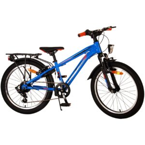 TPFSports Cross Kinderfahrrad - Jungen - 20 Zoll - Rücktritt + Handbremse - 6 Gänge - Blau