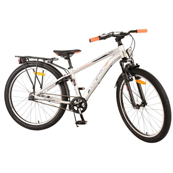 TPFSports Cross Kinderfahrrad - Jungen - Rücktritt + Handbremse - 3 Gänge - 24 Zoll - Grau