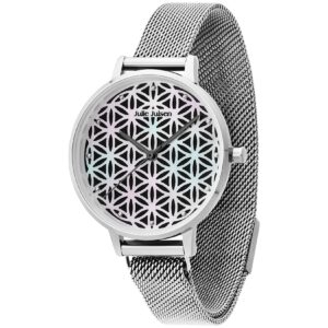 Julie Julsen Damenuhr Edelstahl silberfarben Attraction Flower of Life silver